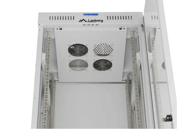 Комуникационен шкаф, Lanberg Rack Cabinet 19" Free-Standing 42U/600X600 (FlAT Pack) With Glass Door LCD Grey V2 - image 3