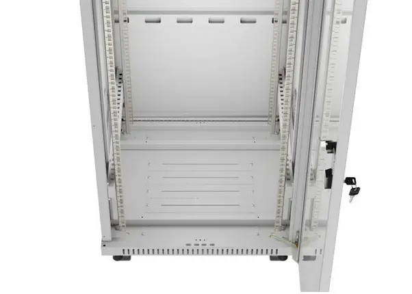 Комуникационен шкаф, Lanberg Rack Cabinet 19" Free-Standing 42U/600X600 (FlAT Pack) With Glass Door LCD Grey V2 - image 4