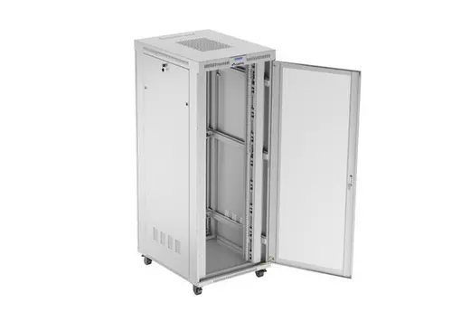 Комуникационен шкаф, Lanberg Rack Cabinet 19" Free-Standing 42U/800X1000 (FlAT Pack) With Mesh Door LCD Grey - image 4
