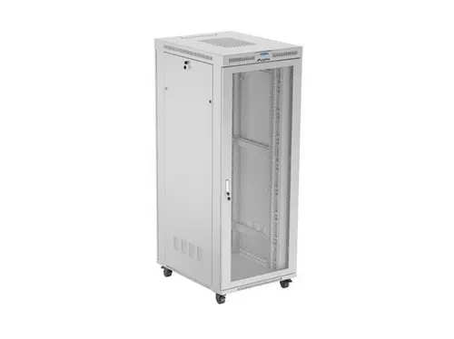 Комуникационен шкаф, Lanberg Rack Cabinet 19" Free-Standing 42U/800X1000 (FlAT Pack) With Mesh Door LCD Grey Комуникационен шкаф, Lanberg Rack Cabinet 19" Free-Standing 42U/800X1000 (FlAT Pack) With Mesh Door LCD Grey