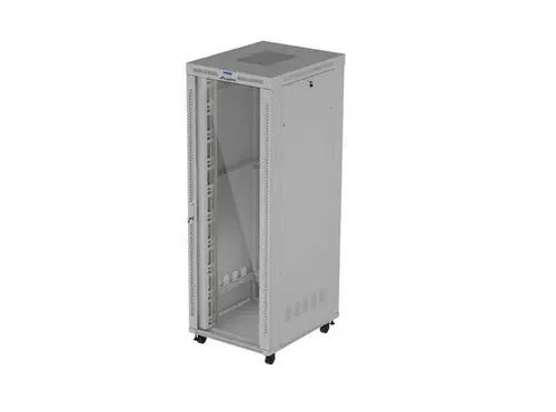 Комуникационен шкаф, Lanberg Rack Cabinet 19" Free-Standing 47U/800X1000 (FlAT Pack) With Glass Door LCD Grey V2 - image 1