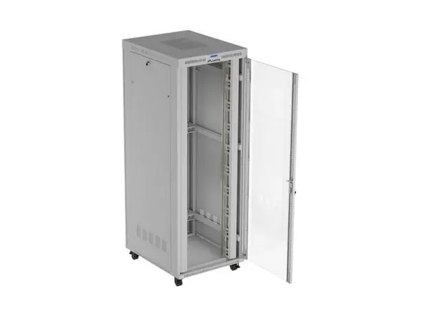 Комуникационен шкаф, Lanberg Rack Cabinet 19" Free-Standing 47U/800X1000 (FlAT Pack) With Glass Door LCD Grey V2 - image 2