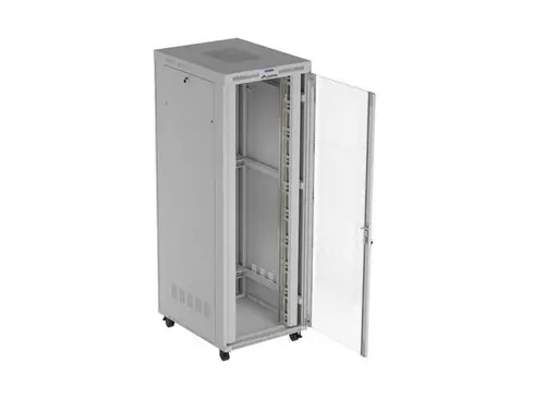 Комуникационен шкаф, Lanberg Rack Cabinet 19" Free-Standing 47U/800X1000 (FlAT Pack) With Glass Door LCD Grey V2 - image 2