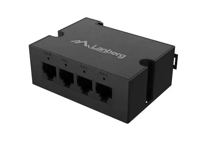 Аксесоар, Lanberg Switch POE Extender DIN-FE4-AT-30W 1 x IN 3 x OUT Fast Ethernet DIN Rail AT 30W Metal Clips - image 2