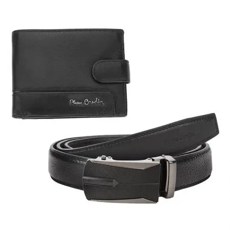 Мъжки комплект портфейл и колан Pierre Cardin - 135 см