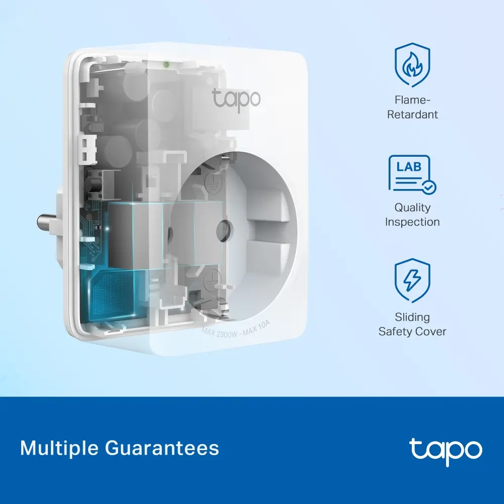 Мини интелигентен Wi-Fi контакт TP-LINK Tapo P100M,2300W - image 5