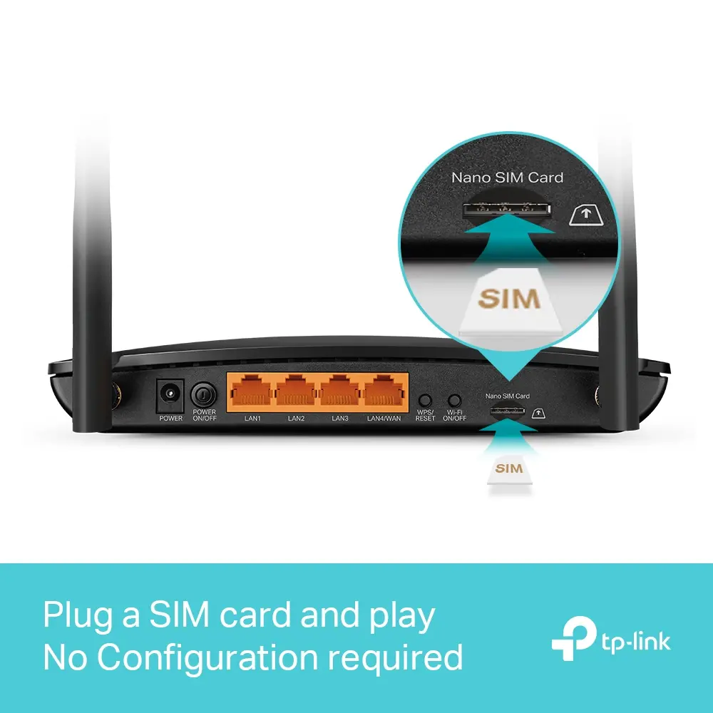 Безжичен рутер TP-LINK Archer MR505, AC1200, 4G+ Cat6, 4 GB ports, SIM - image 4