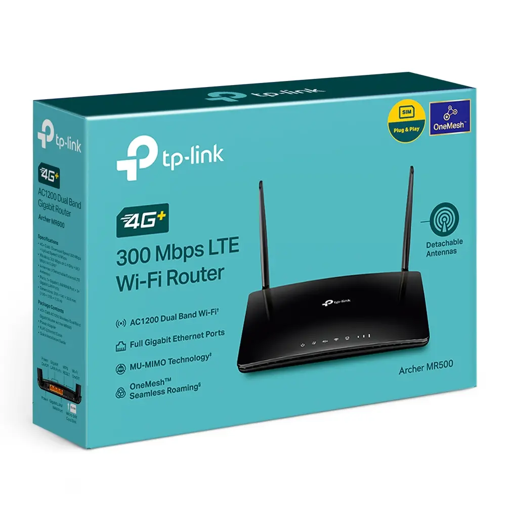 Безжичен рутер TP-LINK Archer MR505, AC1200, 4G+ Cat6, 4 GB ports, SIM - image 6