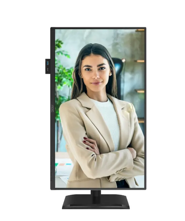Монитор, AOC 24P4U, 23.8" IPS WLED, 1920x1080@120Hz, 4ms GtG, 300cd m/2, 1500:1, 20M:1, Adaptive Sync, Anti Blue Light, FlickerFree, 2Wx2, Tilt, Height Adjust, Pivot, Swivel, D-SUB, HDMI, DP, USB hub - image 6