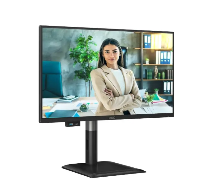 Монитор, AOC 24P4U, 23.8" IPS WLED, 1920x1080@120Hz, 4ms GtG, 300cd m/2, 1500:1, 20M:1, Adaptive Sync, Anti Blue Light, FlickerFree, 2Wx2, Tilt, Height Adjust, Pivot, Swivel, D-SUB, HDMI, DP, USB hub - image 7