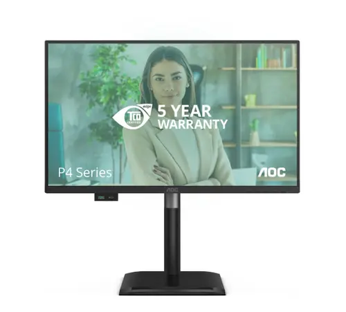 Monitor, AOC 24P4U, 23.8" IPS WLED, 1920x1080@120Hz, 4ms GtG, 300cd m/2, 1500:1, 20M:1, Adaptive Sync, Anti Blue Light, FlickerFree, 2Wx2, Tilt - 1