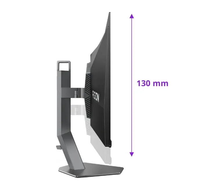 Монитор, AOC AG276QKD2, 26.5" QD-OLED, 2560x1440@500Hz, 0.03ms GtG, 1000cd m/2, 1.5M:1, 80M:1 DCR, Adaptive Sync, Low Blue Light, FlickerFree, 5Wx2, Tilt, Height Adjust, Pivot, Swivel, 2xHDMI, DP, USB hub - image 2