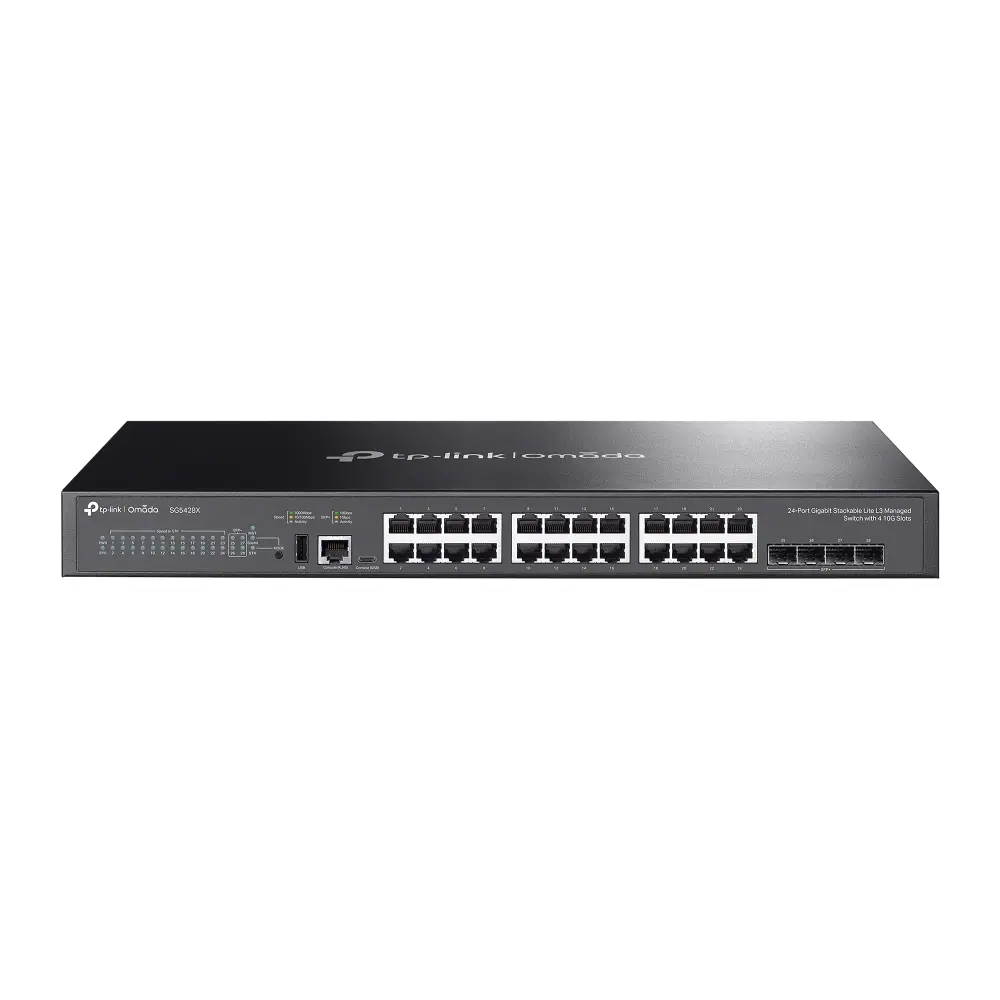 Switch TP-LINK SG5428X, Omada, 24 θύρες Gbit L3, 4x10GE SFP+ υποδοχές