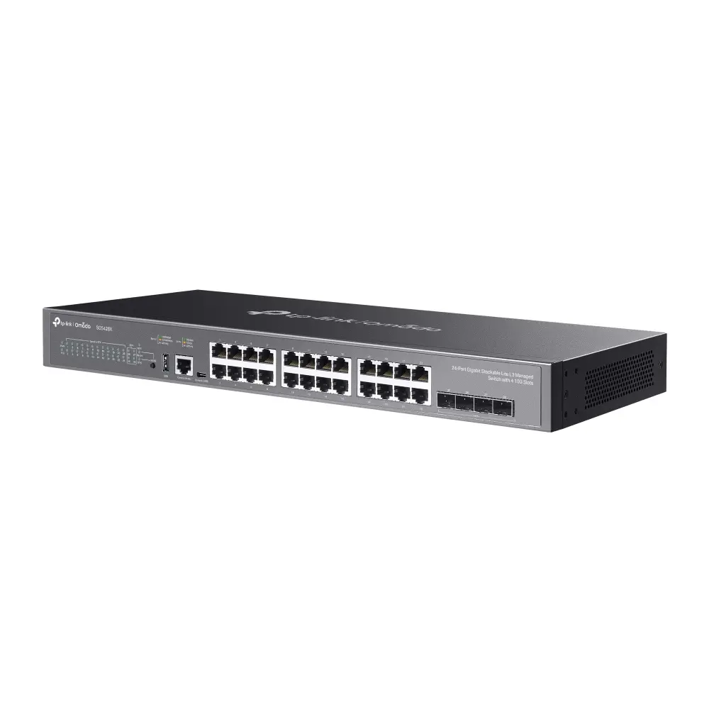 Комутатор TP-LINK SG5428X, Omada,24Gbit порта L3, 4x10GE SFP+ слота - image 2