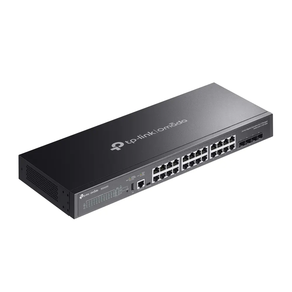 Комутатор TP-LINK SG5428X, Omada,24Gbit порта L3, 4x10GE SFP+ слота - image 3