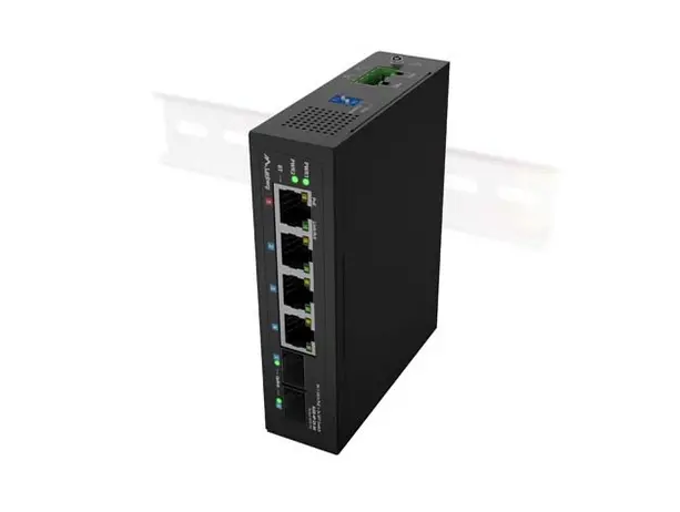 Комутатор, Lanberg Switch Light Industrial POE 1 x BT 3 x AT 2 x SFP DIN Unmanagment Gigabit Ethernet