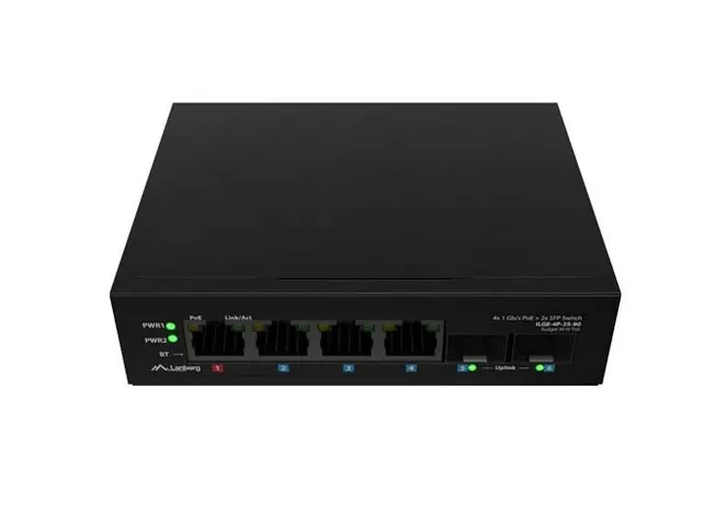 Комутатор, Lanberg Switch Light Industrial POE 1 x BT 3 x AT 2 x SFP DIN Unmanagment Gigabit Ethernet - image 2