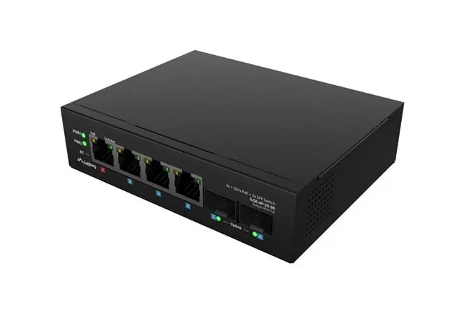 Комутатор, Lanberg Switch Light Industrial POE 1 x BT 3 x AT 2 x SFP DIN Unmanagment Gigabit Ethernet - image 3