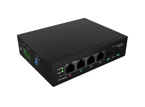 Комутатор, Lanberg Switch Light Industrial POE 1 x BT 3 x AT 2 x SFP DIN Unmanagment Gigabit Ethernet - image 4