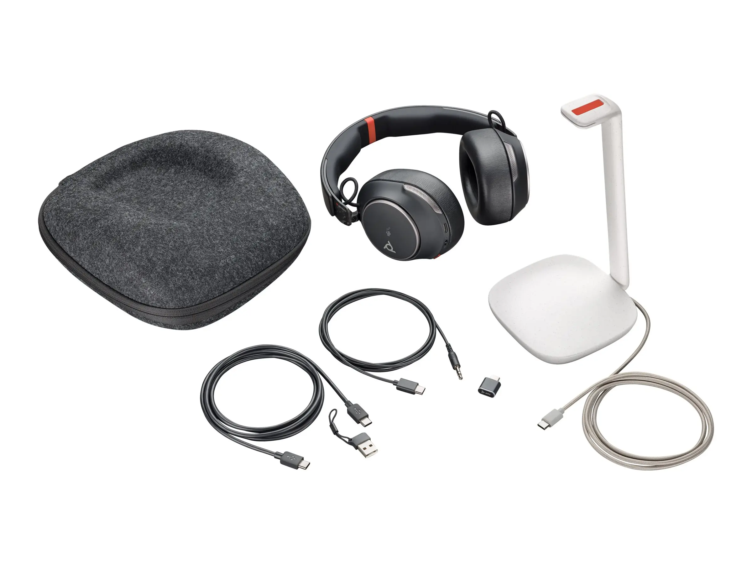 HP Poly Voyager Surround 85 UC Microsoft Teams Certified USB-C Headset +USB-C/A Adapter +Charging Stand - image 3