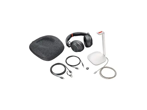 HP Poly Voyager Surround 85 UC Microsoft Teams Certified USB-C Headset +USB-C/A Adapter +Charging Stand - image 4
