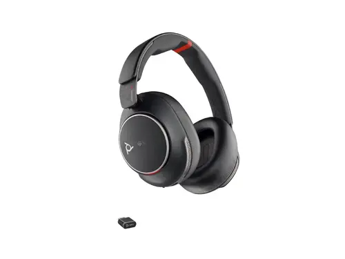HP Poly Voyager Surround 85 UC Microsoft Teams Certified USB-C Headset +USB-C/A Adapter +Charging Stand - 9