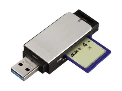 Четец за карти Card Reader HAMA - USB 3.0 SD/MicroSD - Silver - PN 00123900