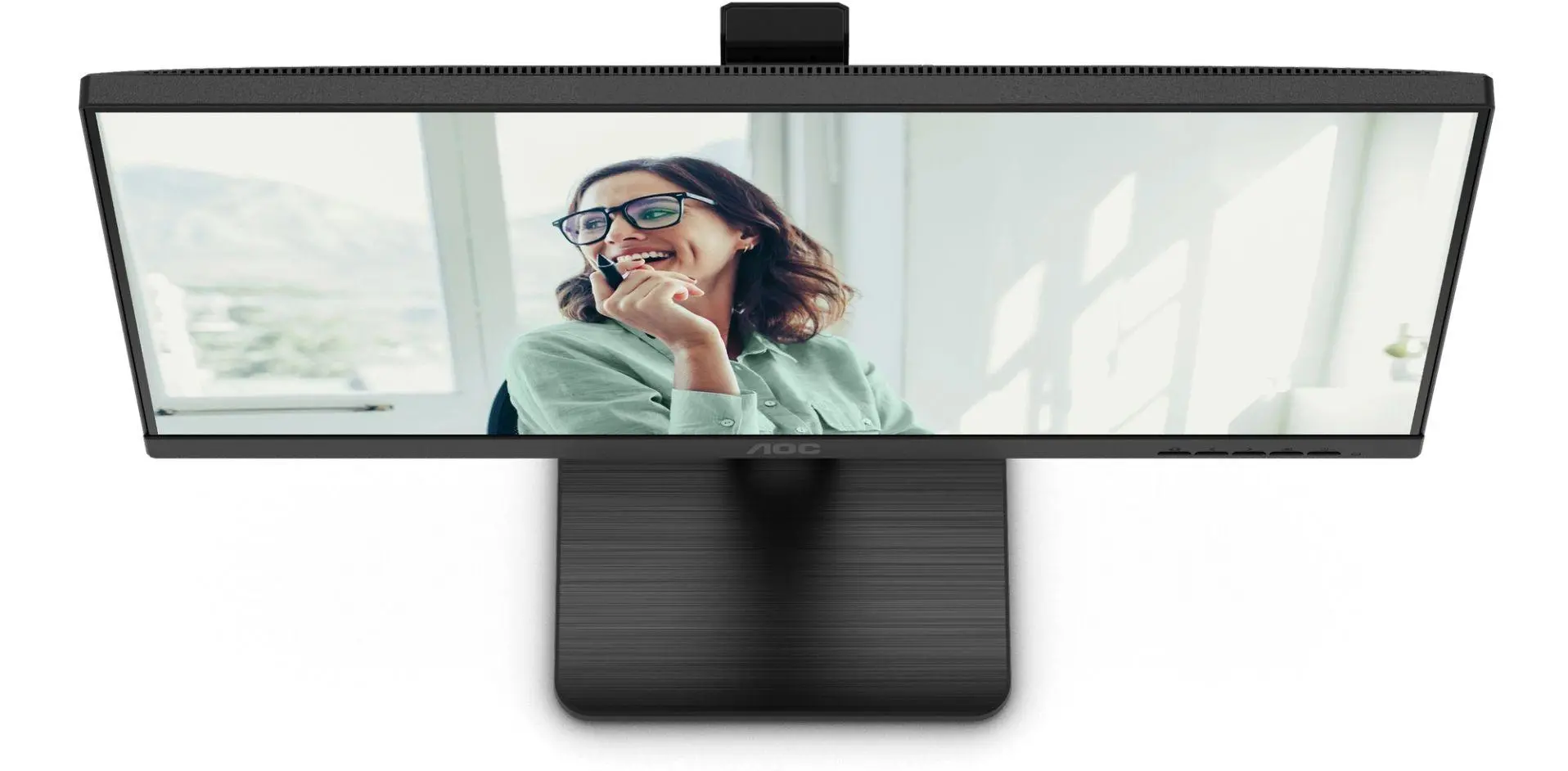 Монитор, AOC Q27P3CV, 27" IPS WLED, 2560x1440@100Hz, 4ms GtG, 350cd m/2, 1000:1, DCR 50M:1, Adaptive Sync, FlickerFree,Low Blue Light, 2Wx2, Tilt, Height Adjust, Pivot, Swivel, 2xHDMI, DP, USB hub, RJ45 - image 3