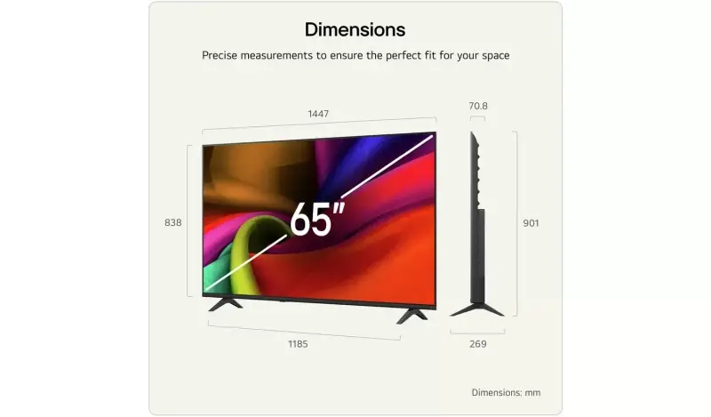 Телевизор, LG 65NU8E0B3LA, 65" 4K HDR UHD, 3840x2160, DVB-T2/C/S2, AI Alpha 7, HDR 10, webOS 26, ThinQ AI, VRR, ALLM, HGiG, WiFi, Clear Voice, 4K Super Upscaling, Bluetooth 5.3, Hdmi e-ARC , CI, LAN, AirPlay2, AI Sound Pro, Google Cast, 2 Pole stand, Black - image 1