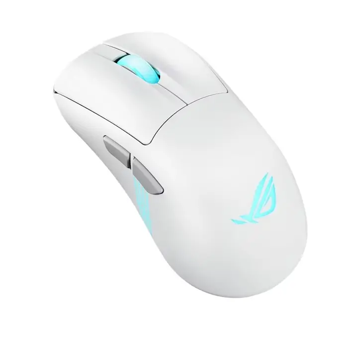 Мишка, Asus ROG Keris II Origin Wireless Gaming Mouse, 65g Lightweight, Ergonomic, Push-Fit Switch Socket, 42K Optical Sensor, ROG Micro Switch II, ROG Omni Receiver, 5 Programmable Buttons, Moonlight Whit - image 1