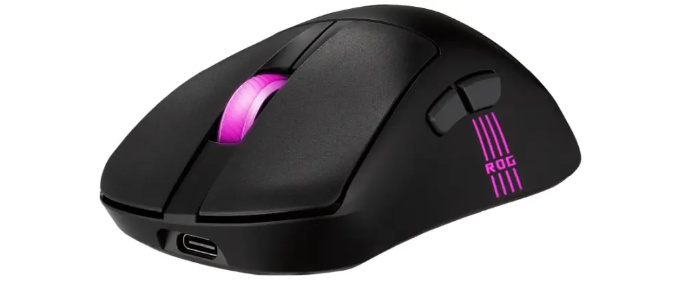 Мишка, Asus ROG Keris II Origin Wireless Gaming Mouse, 65g Lightweight, Ergonomic, Push-Fit Switch Socket, 42K Optical Sensor, ROG Micro Switch II, ROG Omni Receiver, 5 Programmable Buttons, Black - image 1