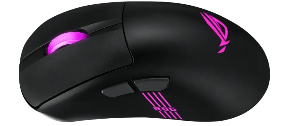Мишка, Asus ROG Keris II Origin Wireless Gaming Mouse, 65g Lightweight, Ergonomic, Push-Fit Switch Socket, 42K Optical Sensor, ROG Micro Switch II, ROG Omni Receiver, 5 Programmable Buttons, Black - image 2
