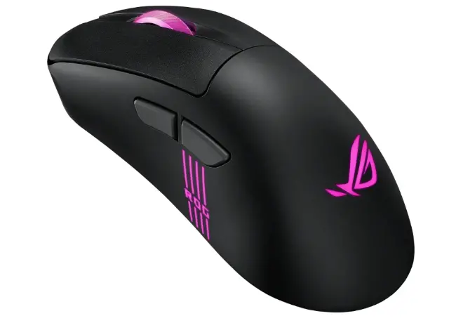 Мишка, Asus ROG Keris II Origin Wireless Gaming Mouse, 65g Lightweight, Ergonomic, Push-Fit Switch Socket, 42K Optical Sensor, ROG Micro Switch II, ROG Omni Receiver, 5 Programmable Buttons, Black - image 3