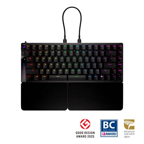 Tastatură, Asus ROG Falcata tastatură Gaming USB + RF Wireless + Bluetooth Negru - 1
