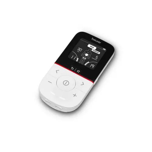 Масажор, Beurer EM 56 digital TENS/EMS unit,Pain therapy (TENS), Muscle stimulation (EMS), impulse massage, 4 electrodes, 2 adjustable channels, 22 training programs, 50 intensity levels