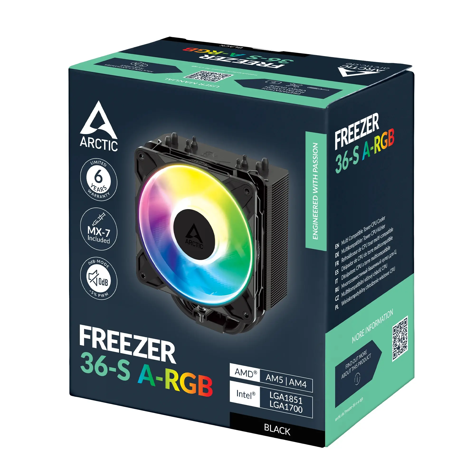 Охладител за процесор ARCTIC Freezer 36-S A-RGB Black - ACFRE00198A - image 8