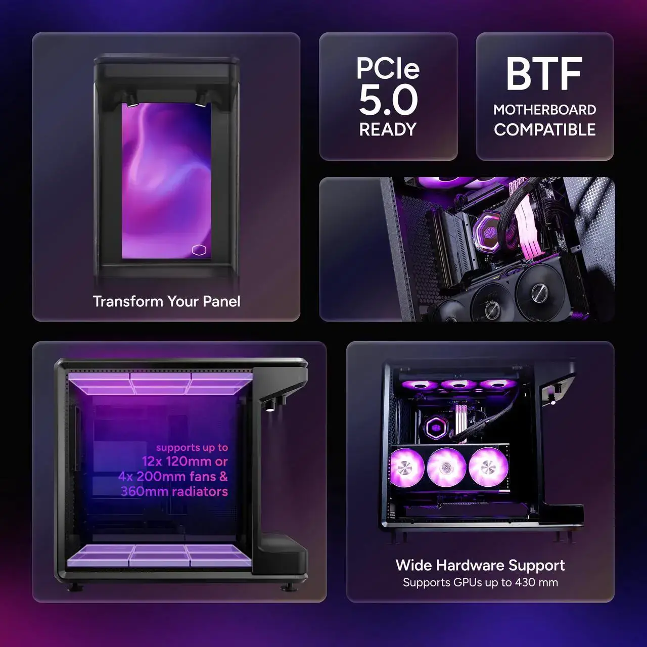 Кутия Cooler Master MasterFrame 360 Stage LCD - image 6