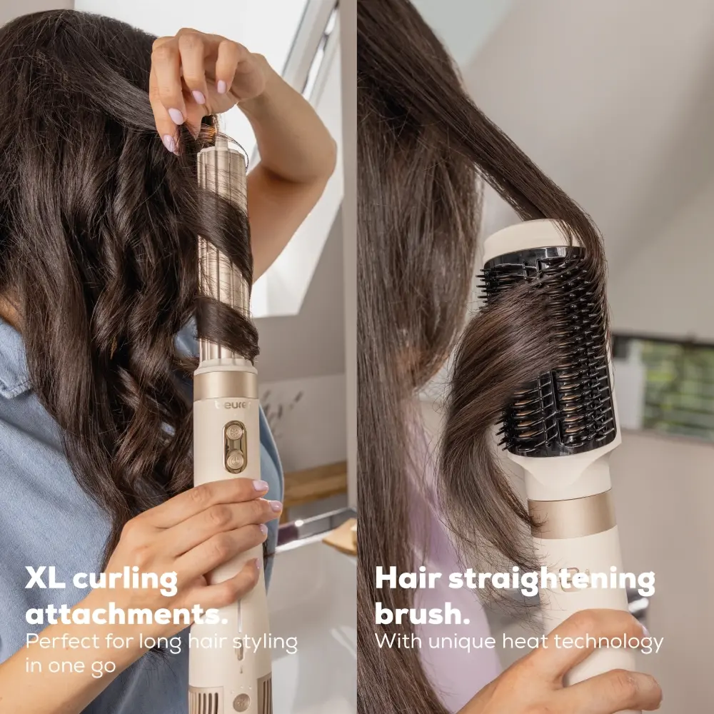Електрическа четка за коса, Beurer HT 100 Multistyler, Airstyler 5-in-1, Ceramic-tourmaline coating; Quiet up to 75 dB ; x 3 blower & temperature settings; storage bag & heat protection glove - image 6