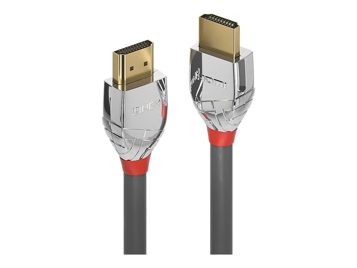 КАБЕЛ HDMI LINDY - HDMI cable with Ethernet - High Speed HDMI Cable - Cromo Line - 5,0 m - Grey - PN 37874