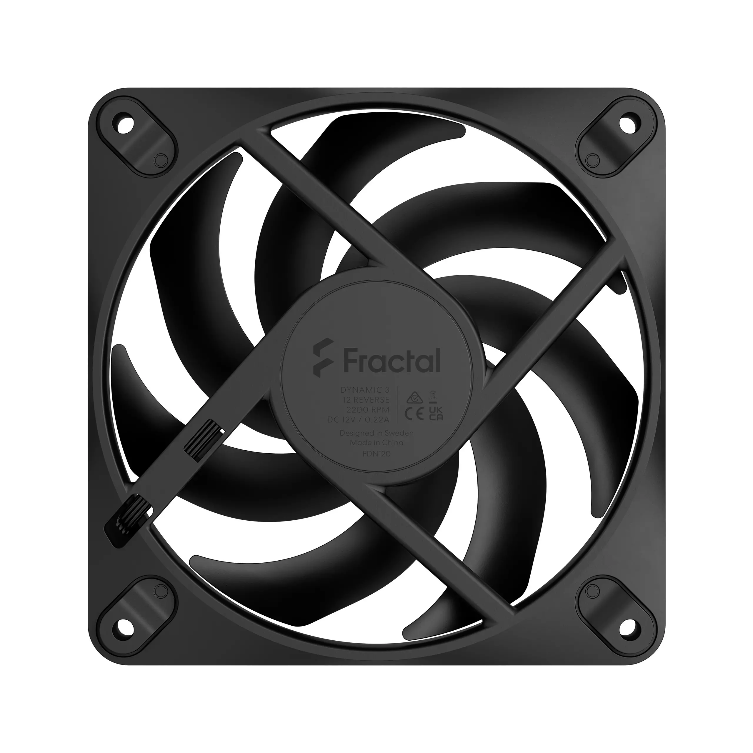 Вентилатор, FRACTAL DESIGN FD 120MM DYNAMIC3 REVERS BLACK - image 3