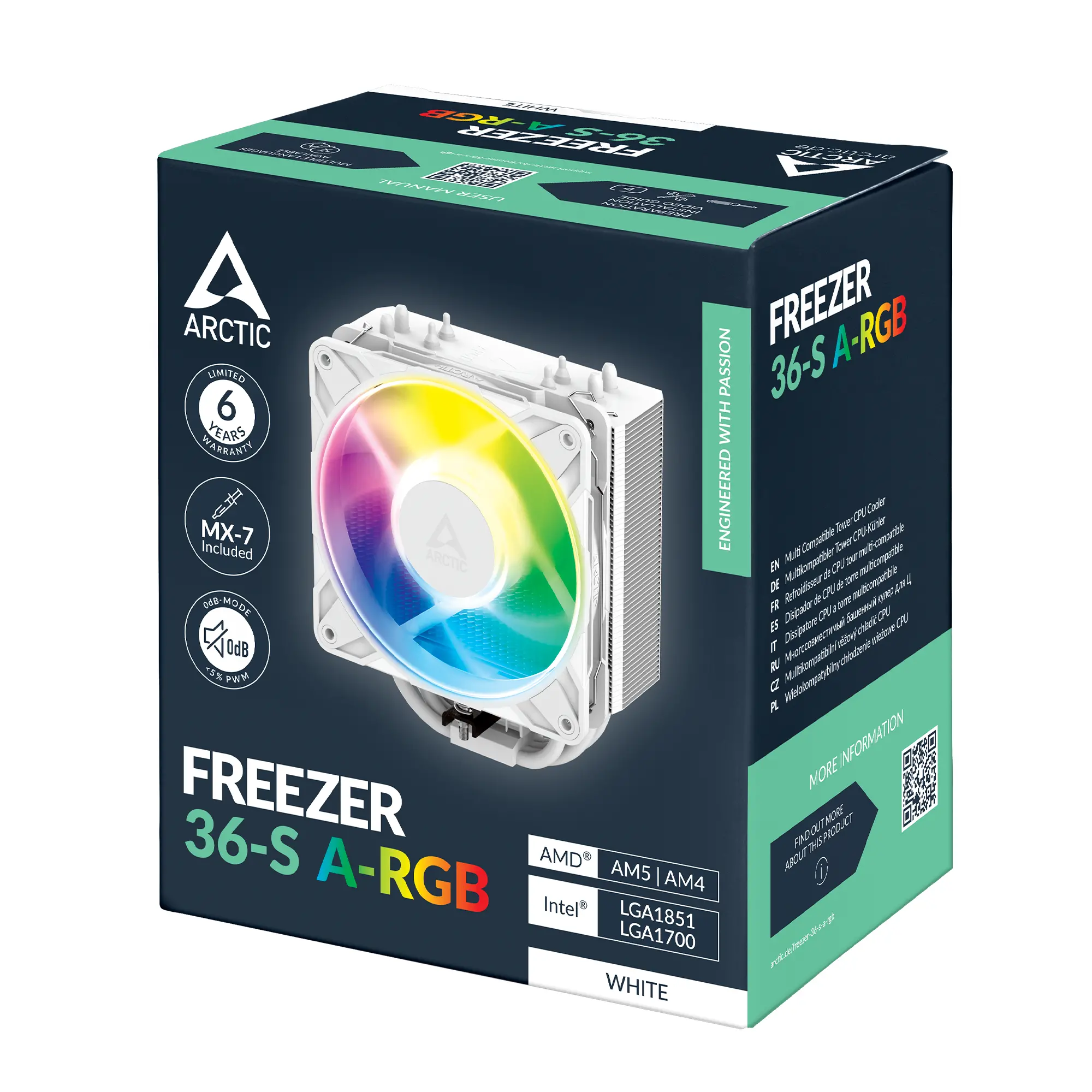 Охладител за процесор ARCTIC Freezer 36-S A-RGB White - ACFRE00199A - image 8