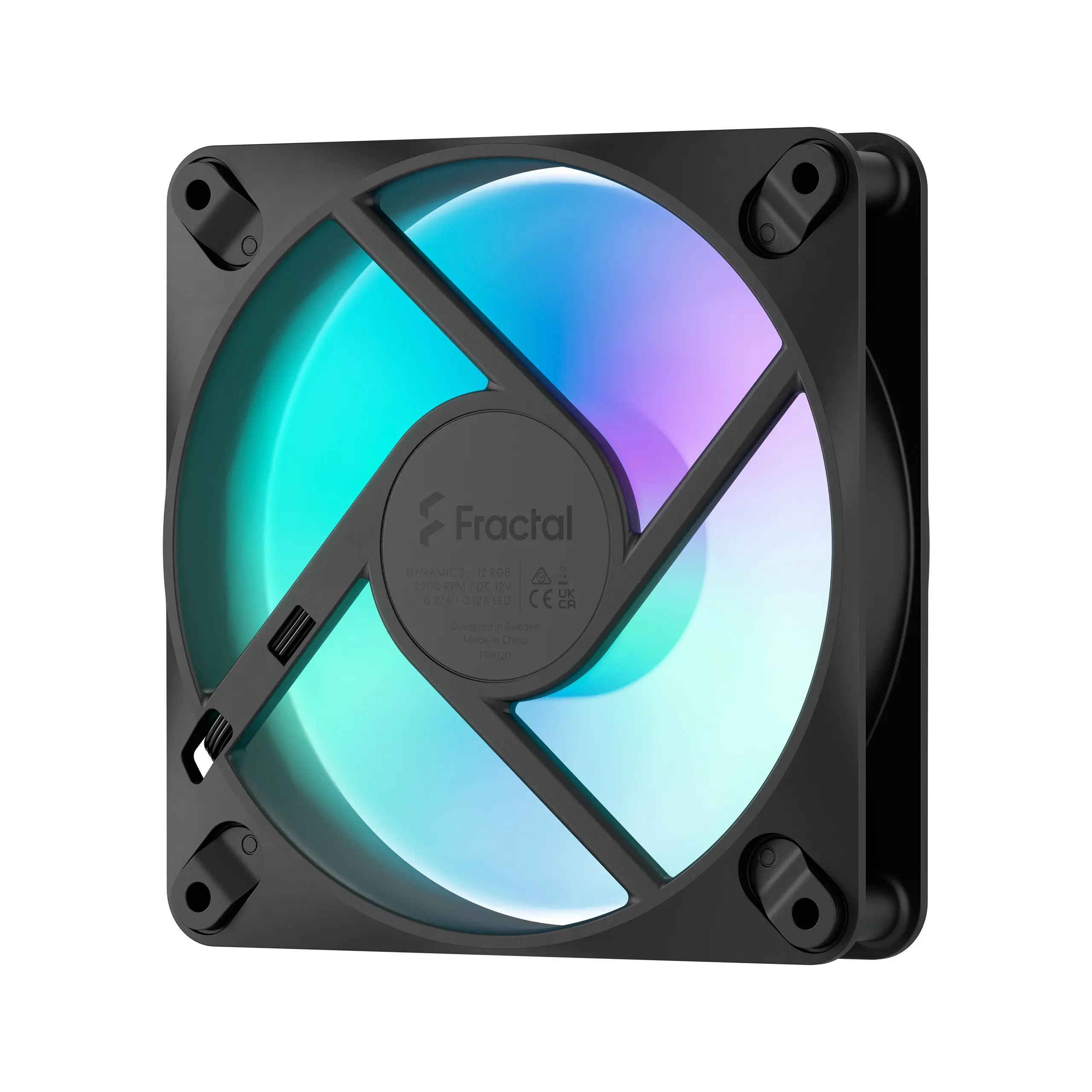 Вентилатор, FRACTAL DESIGN FD 120MM DYNAM3 RGB BLACK 3PAK - image 3