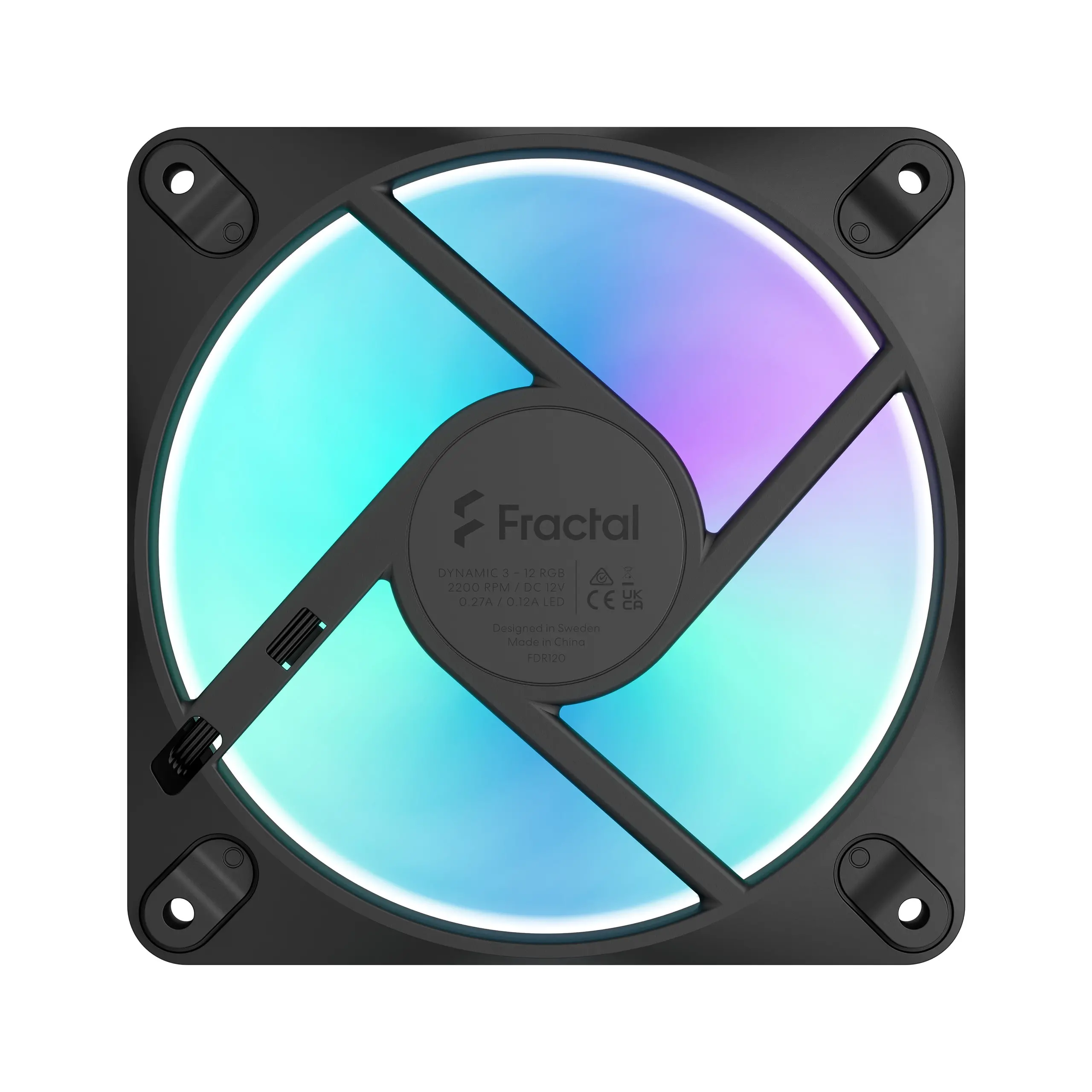 Вентилатор, FRACTAL DESIGN FD 120MM DYNAM3 RGB BLACK 3PAK - image 4