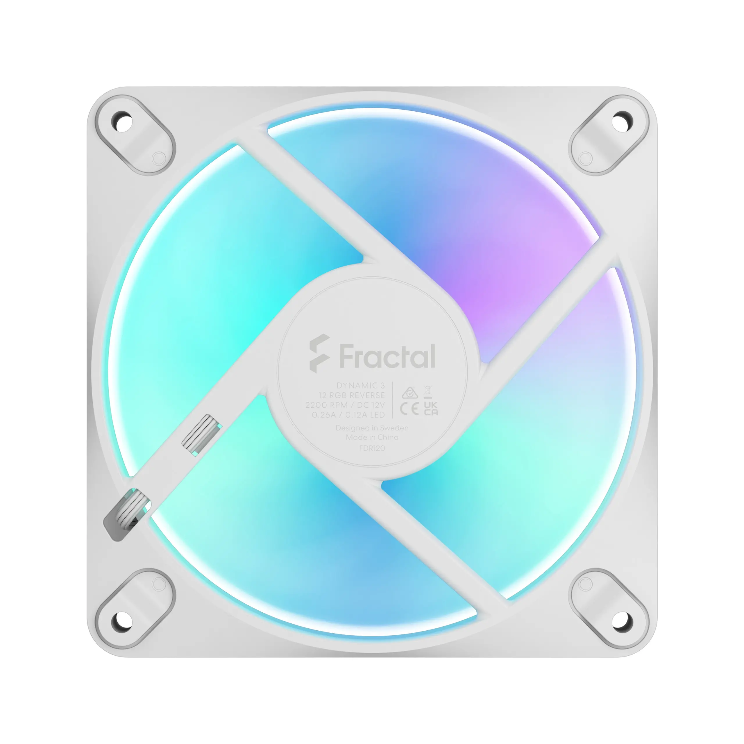 Вентилатор, FRACTAL DESIGN FD 120MM DYNAM3 REVERS RGB WHI - image 4