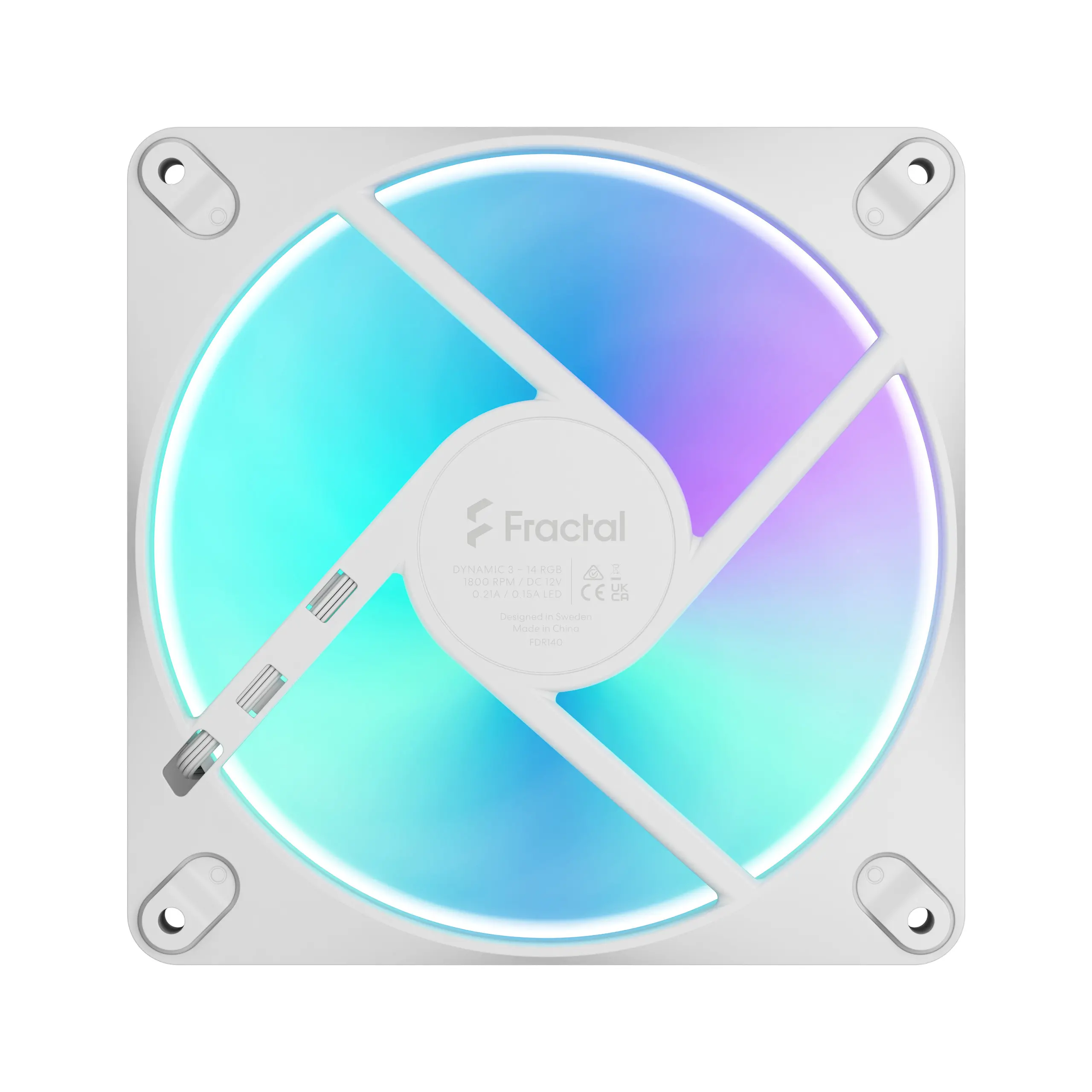 Вентилатор, FRACTAL DESIGN FD 140MM DYNAM3 RGB WHITE - image 4