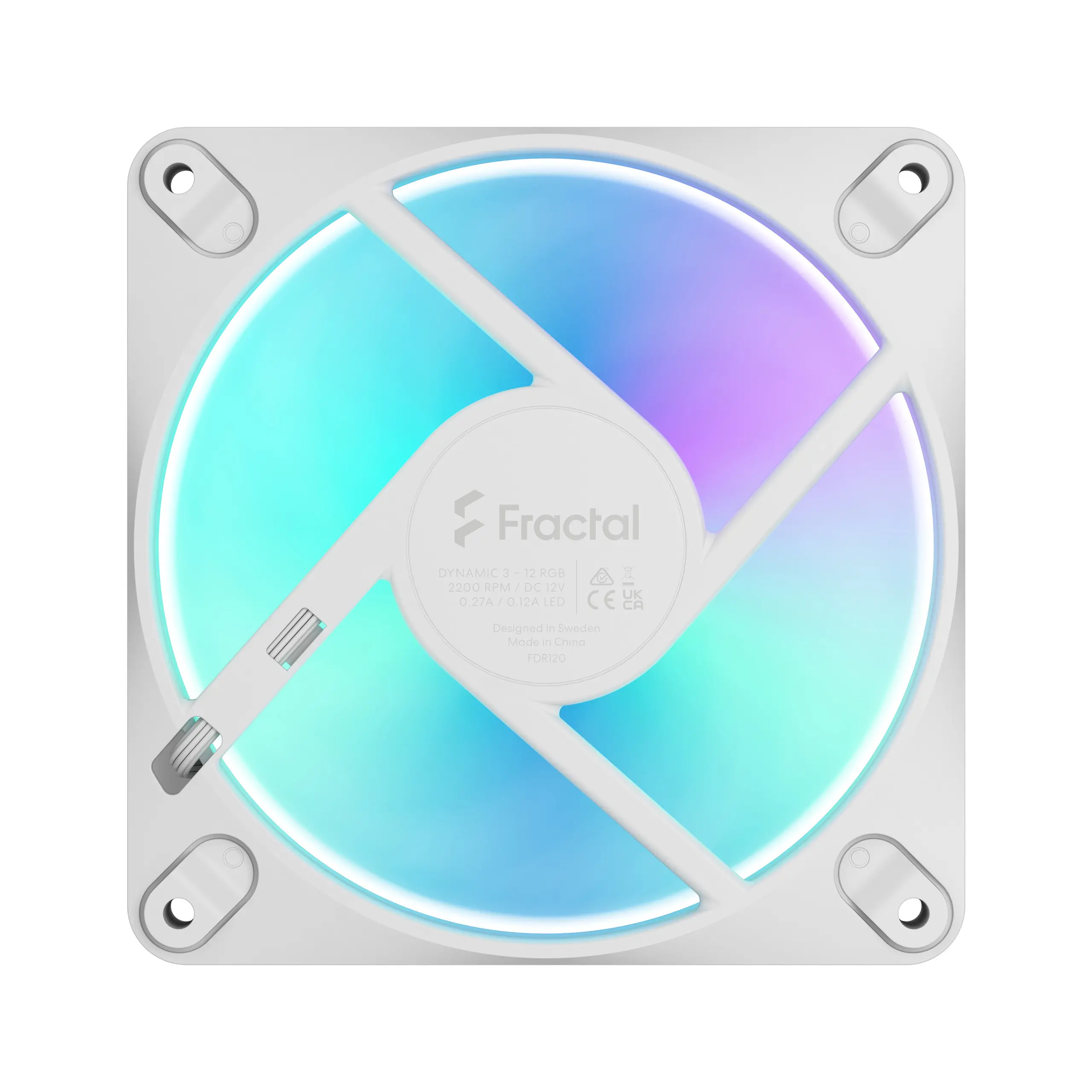 Вентилатор, FRACTAL DESIGN FD 120MM DYNAM3 RGB WHITE - image 4