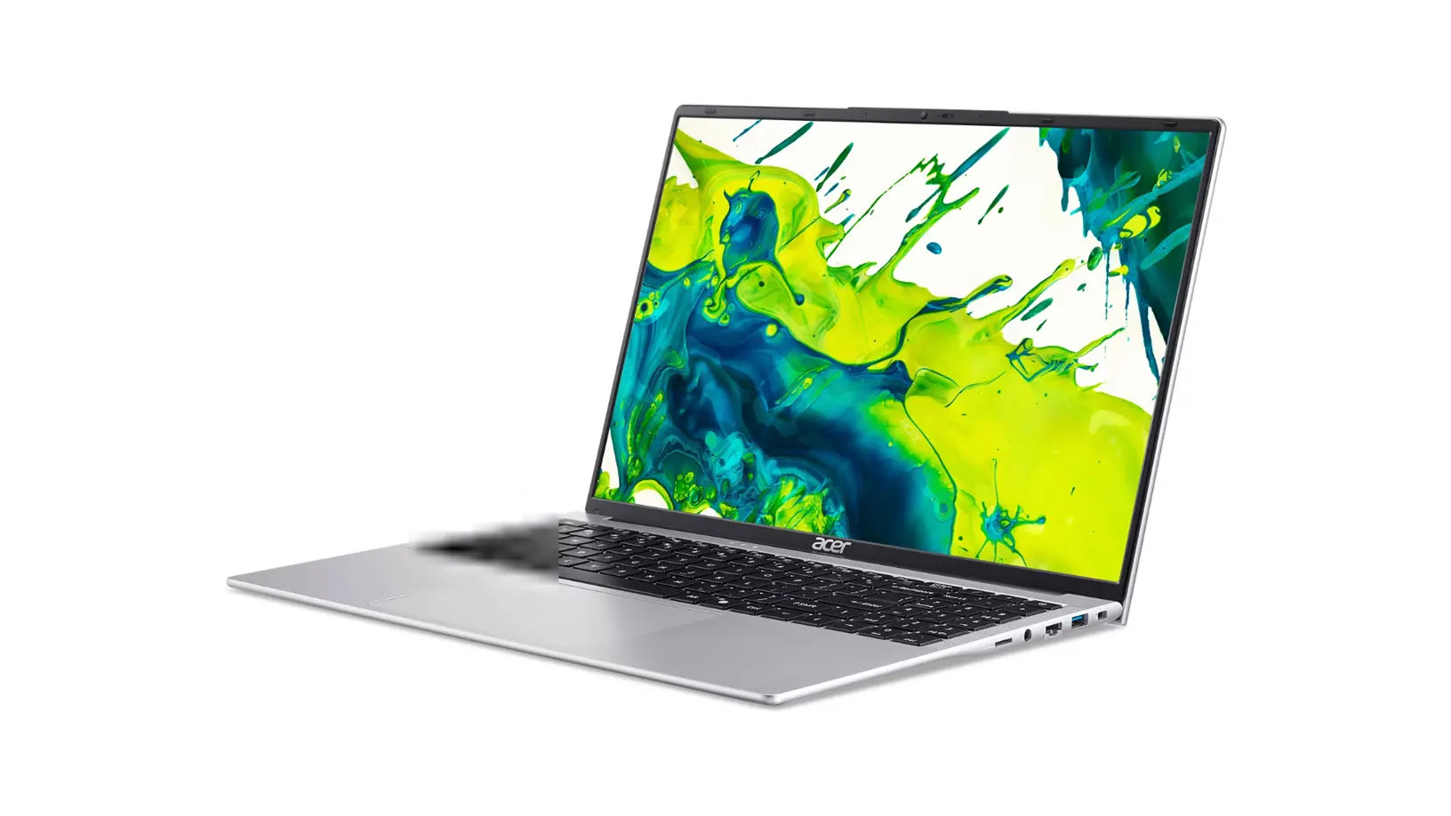Лаптоп, Acer Aspire Lite 16, AL16-54P-54YH, Intel Core 5 120U (up to 5.00GHz, 12MB), 16" WUXGA (1920x1200) IPS, 16GB DDR5, 512GB PCIe NVMe SSD, Intel UHD Graphics, HD Cam, WiFi 6ax, BT 5.1, No OS, Light Silver - image 2