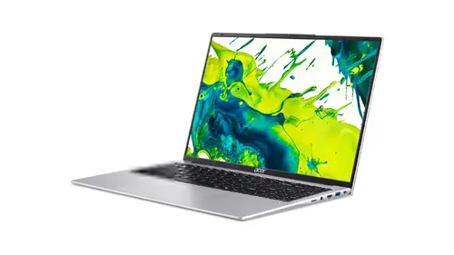 Лаптоп, Acer Aspire Lite 16, AL16-54P-54YH, Intel Core 5 120U (up to 5.00GHz, 12MB), 16" WUXGA (1920x1200) IPS, 16GB DDR5, 512GB PCIe NVMe SSD, Intel UHD Graphics, HD Cam, WiFi 6ax, BT 5.1, No OS, Light Silver - image 2
