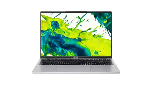Лаптоп, Acer Aspire Lite 16, AL16-54P-54YH, Intel Core 5 120U (up to 5.00GHz, 12MB), 16" WUXGA (1920x1200) IPS, 16GB DDR5, 512GB PCIe NVMe SSD, Intel UHD Graphics, HD Cam, WiFi 6ax, BT 5.1, No OS, Light Silver