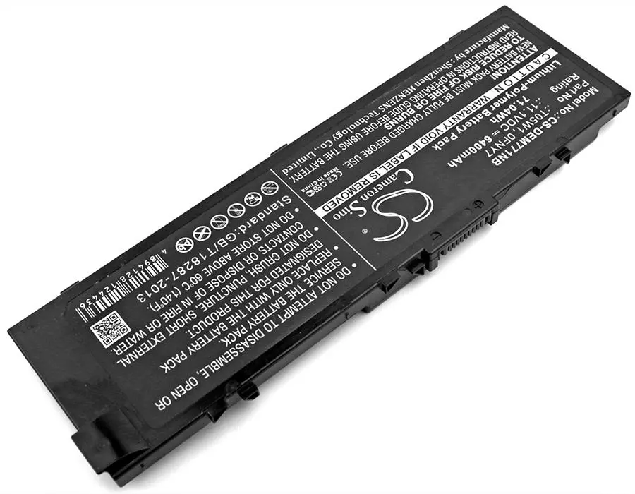 Батерия  за лаптоп DELL Precision 15 7000, Precision 7510, 7520  0FNY7 LiIon 11.1V 6400mAh CAMERON SINO - image 2
